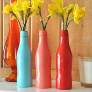 Upcycled Bottle High Gloss Spring Vases